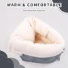 Winter warm birdhouse and bird bed, with soft plush hanging hammock and small house tent, hidden nest