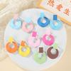 Dopamine Geometric Irregular Circle Earrings Female Japan Korean Simple Personality Earrings Artistic Fashion Jewlery