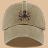 1pc Whimsical Octopus Print Vintage Truck Hat  Retro Outdoor Baseball Cap Adjustable Size Breathable Design