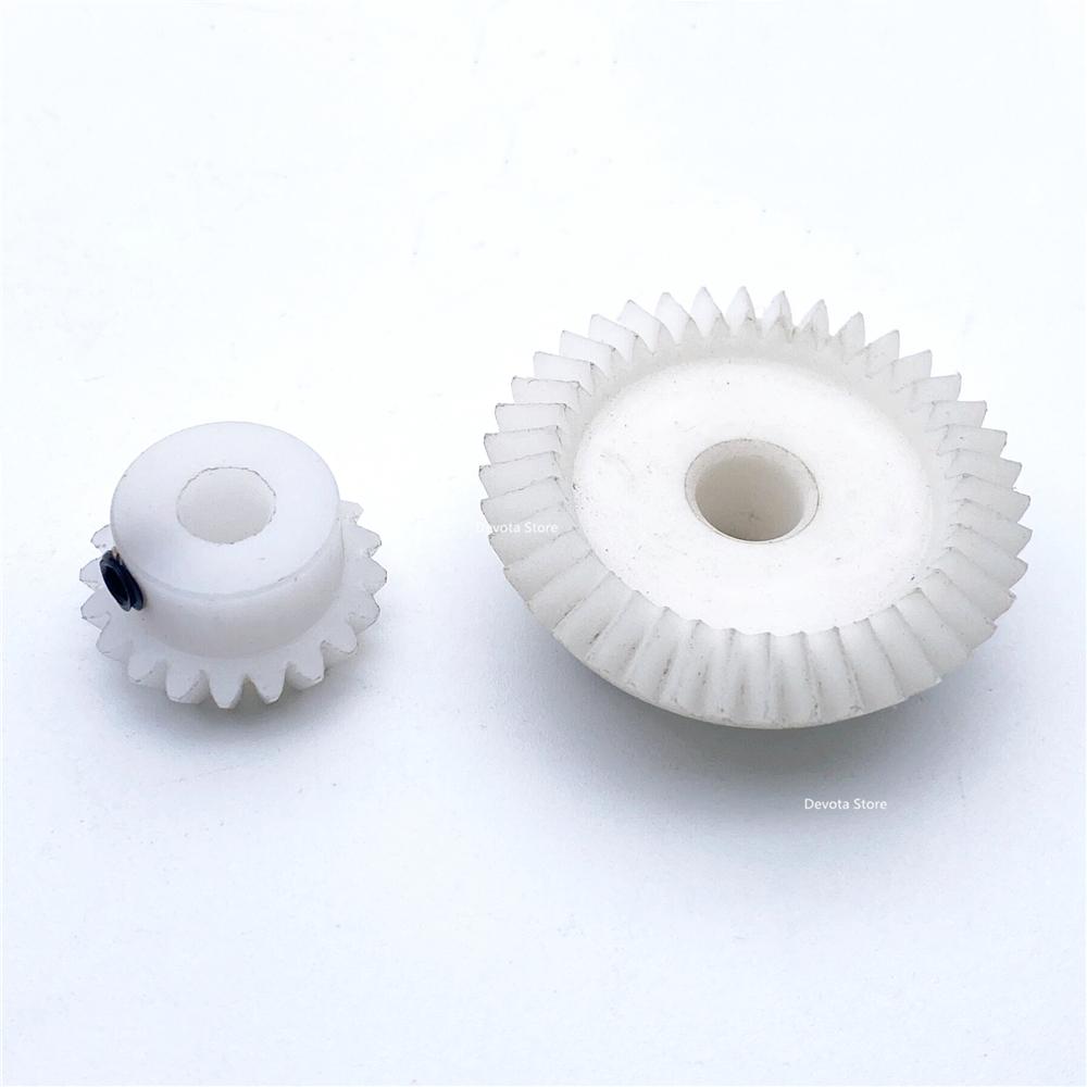 1:2 POM 1M 20T 40T Plastic Nylon Straight Bevel Gear Transmission Small Toy 20 Teeth 6mm 40 Teeth 8mm Parts