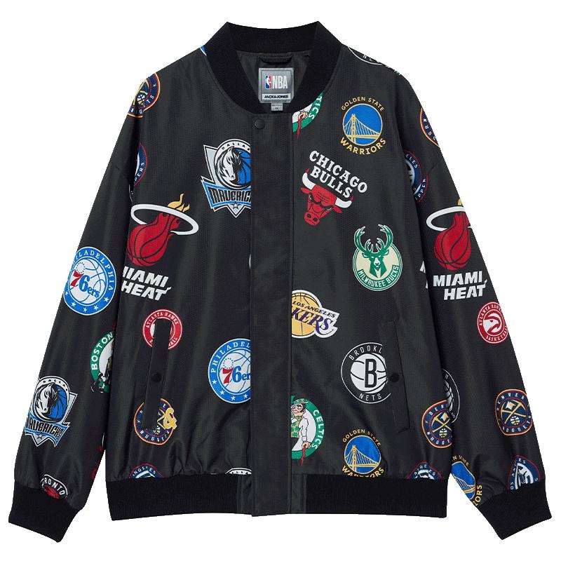 Куртка мужская Jack & Jones NBA Collaboration с принтом по всей поверхности L