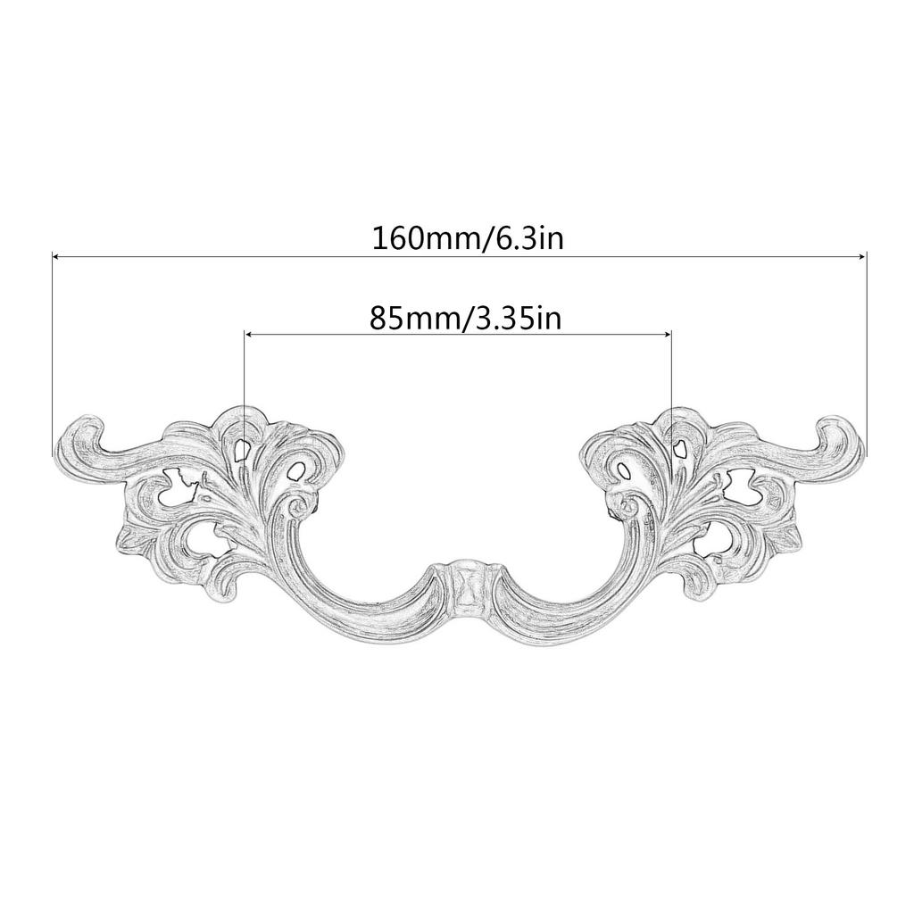 DRELD 85mm Starožitná nábytková rukojeť Kuchyňské skříňky Dveřní úchyt Zásuvka Šatník Skříňka Komoda Rukojeť Úchytky Stříbrná/Bronzová