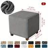 Premium 1PC Soft Velvet Ottoman Stool Cover Stretch Square Footstool Covers Living Room All-inclusive Footrest Slipcovers housse de pouf