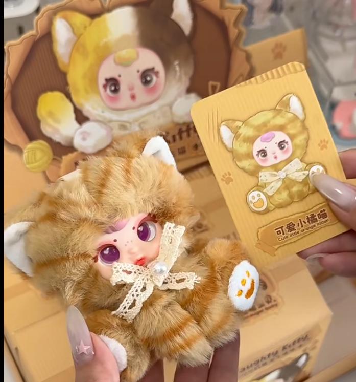 Aughtymittens Mm Milchbonbon Plüschkatze Puppe Anhänger Blind Box Entzückendes Sammlerspielzeug Entwickelt Für Mädchen Modischer Rucksackanhänger