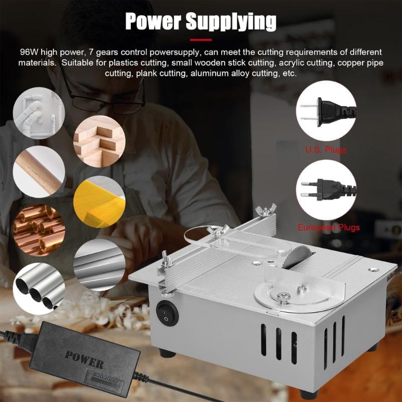 7 Speed Adjustable Small Table Cutter With 4 variable Blades For Wood Acrylic Metal PCB Processing