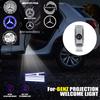 2Pcs For Mercedes Benz AMG C CLK SLK SLR Class Maybach W240 W203 R171 R172 C199 Car LED Door Welcome Lights HD Projector Lamp