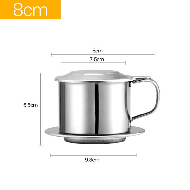 Stainless Steel Coffee Filter Infuse Cup Vietnamese Coffee Dripper Maker Pot Portable Coffee Drip Strainer Kitchen Tools 1Pc
