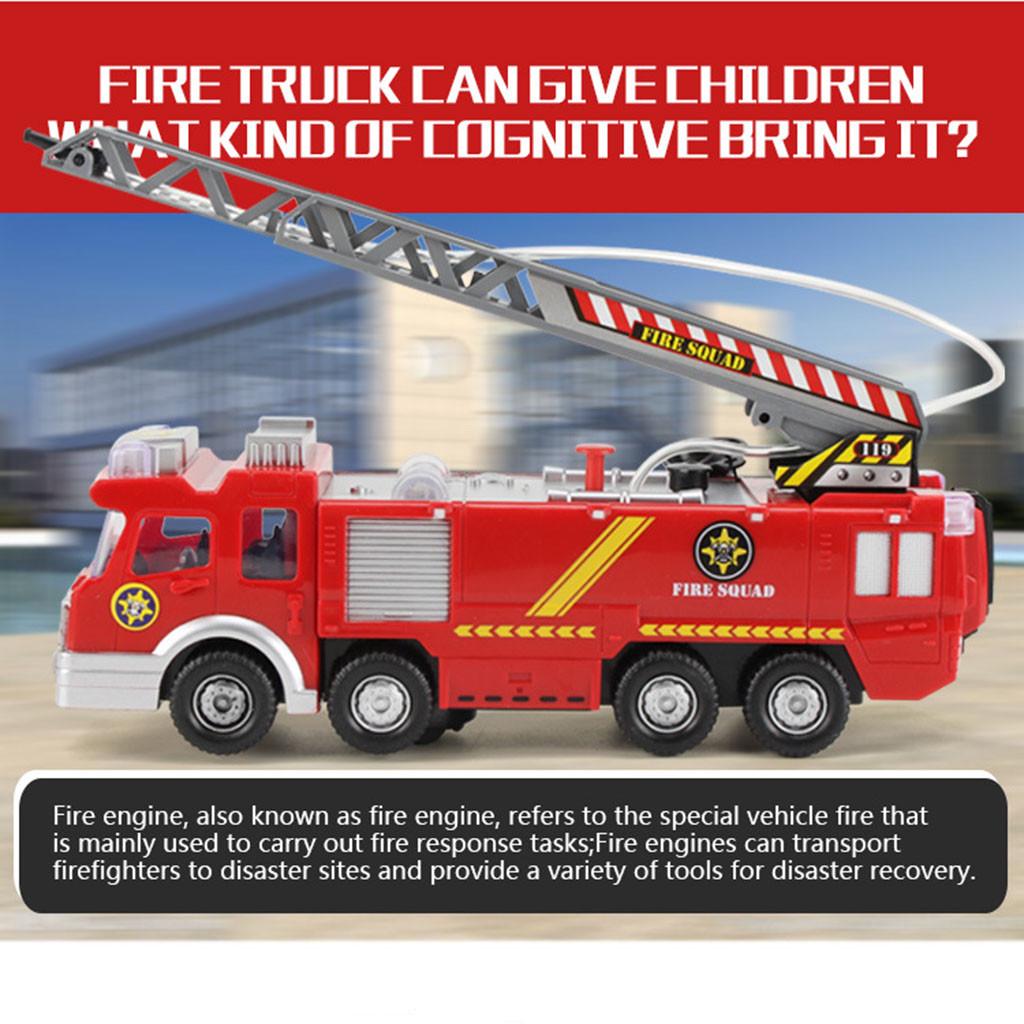 Shooting Water Lights N Sounds  Fire Truck Toy Rescue Vehicle Gift for Kids