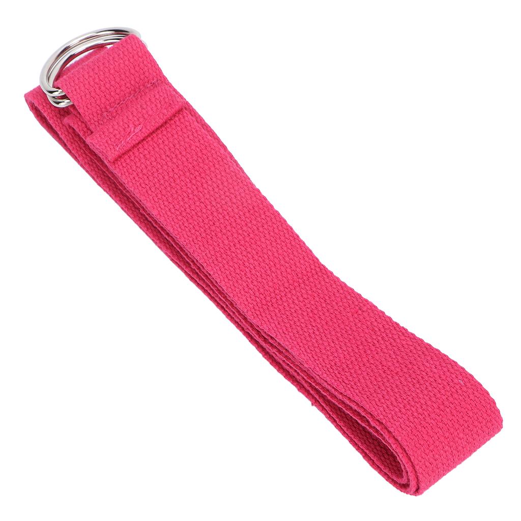 Fitness Stretching Strap NonElastic Stretch   Strap Cotton Fitness Bands with DRing Buckle(Purple )