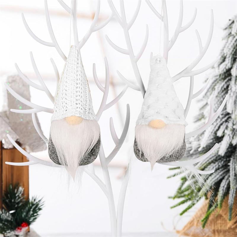 3Pcs Knitted Faceless Gnome Doll - Merry Christmas Tree Ornaments Pendants, Xmas New Year Home Decor Holiday Gift Accessory