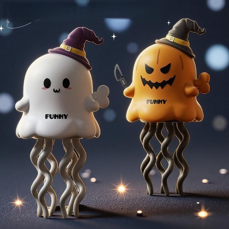 1 Pcs Dancing Ghost Pumpkin Festival Atmosphere Props Interesting Halloween Christmas Magical Twist And Stress Relief Trick Toy