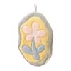 Gentle Plush Hand Towel Elegant Floral Design Quick Absorbing For Kitchen Bathroom Skin Friendly Hanging Loop Included