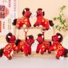 Red Color Plush Horse Keychain Lucky Horse Zodiac Pony Figurine Horse Doll Pendant  Student Use