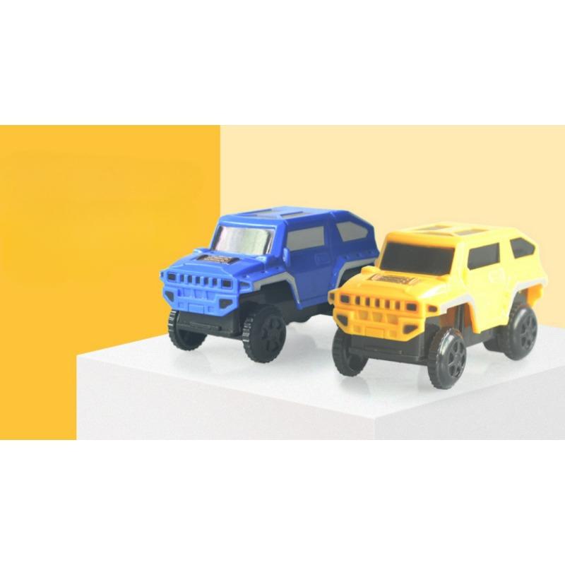 Magic Night Light DIY Boy And Girls Assembled Building Blocks Of Children's Toys Electric Rail Car