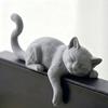 Yousheng Lazy Sleeping Cat Figurine 3D Printing Soft Cute Desk Ornament Simulation Modeling Desk Ornament for Monitor
