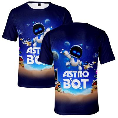 9 Colors Astro Bot Anime Women Men's T-shirts Cartoon Printed O-Neck Oversized Short Sleeves Fashion Mens Clothing Streetwear