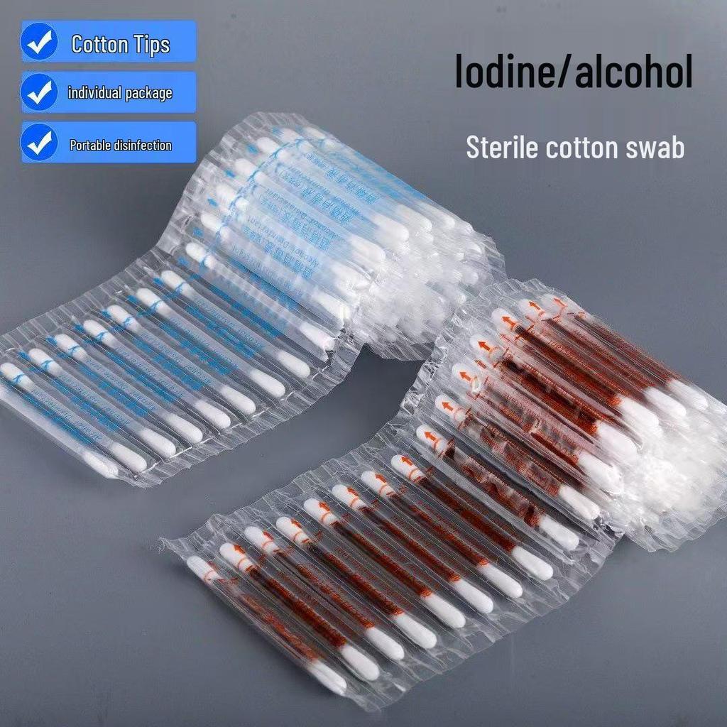 Individually Packaged Portable Povidone-Iodine Swabs for Sanitary Use - Ideal for Travel, Hotel, and Home.