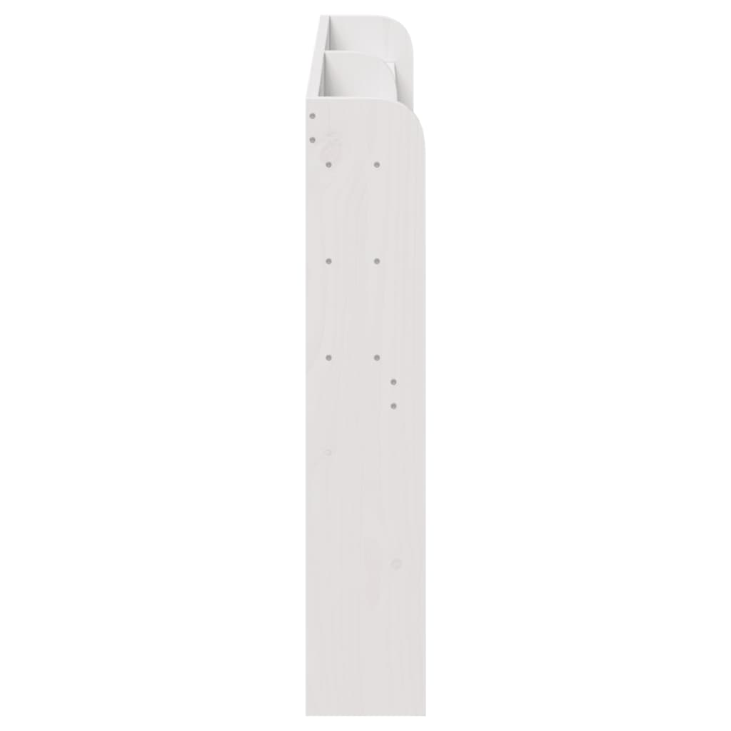 Vidaxl Wezgłowie Do Łóżka, Z Półkami, Białe, 135 Cm, Drewno Sosnowe