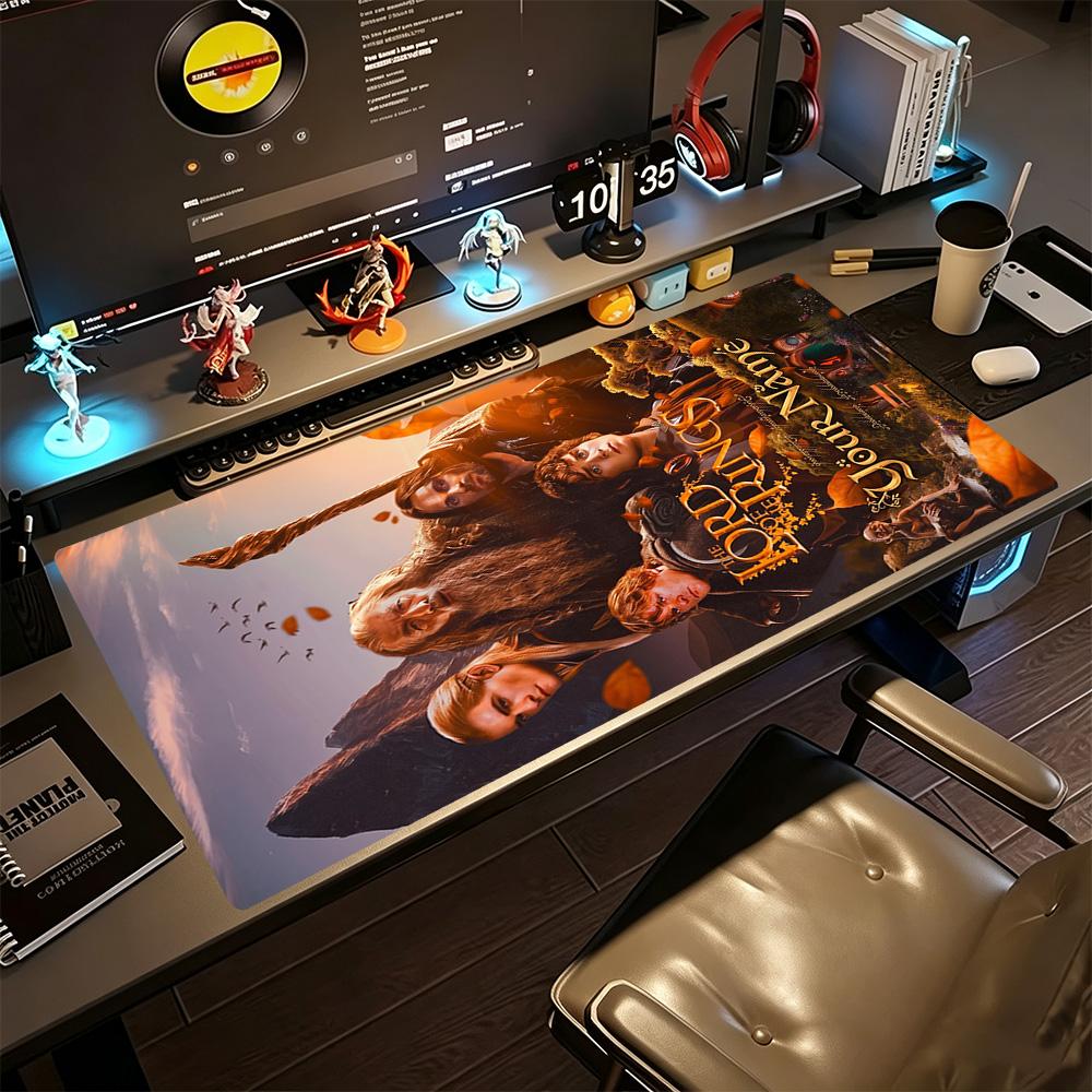 Lord Rings Customizable Name Mouse Pad Desk Mat Ultra-Long Desk Mat Non-Slip Rubber Bottom Office Desk Accessory