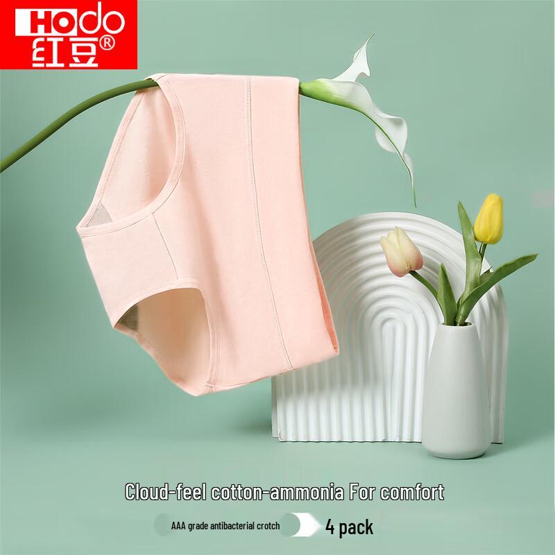 Hodo Women's Cotton-Spandex Antibacterial Briefs (4-Pack)