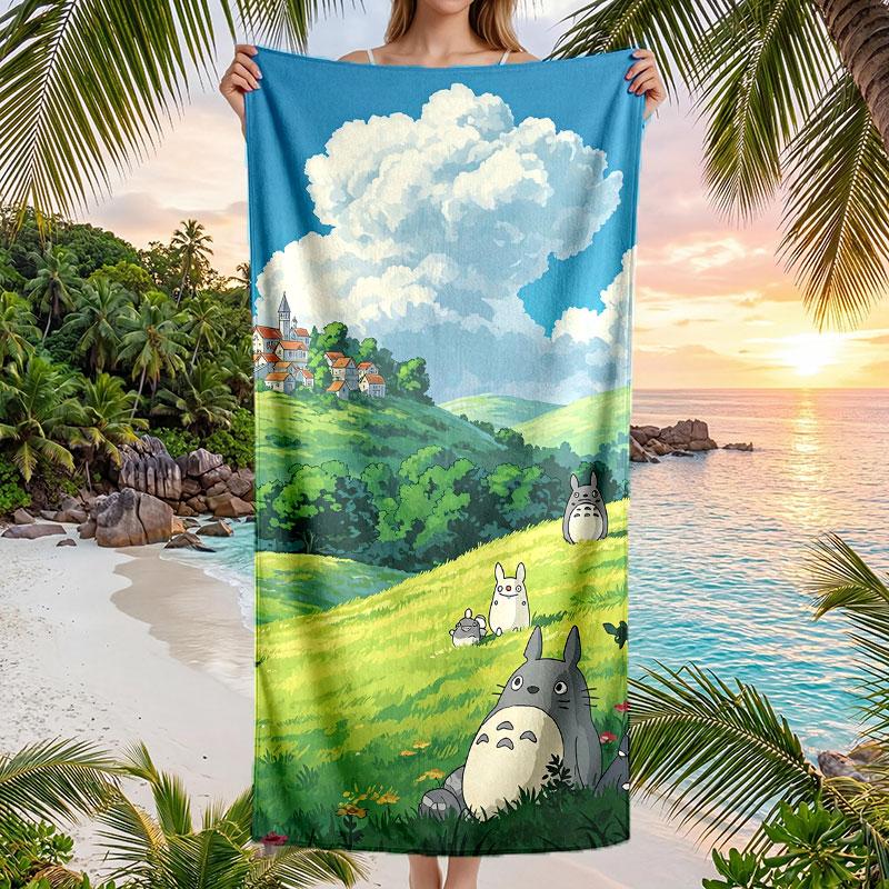 Duży ręcznik plażowy Szybkoschnący Chłonny ręcznik Na plażę W pomieszczeniach Mój sąsiad Totoro
