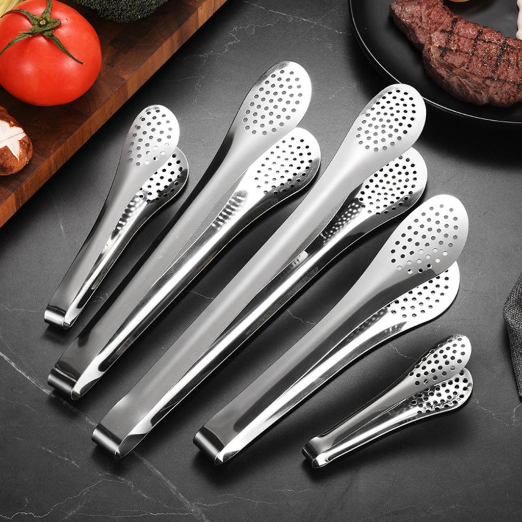 Lebensmittelzange aus Edelstahl, Küchenutensilien zum Grillen geeignet