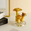 Glass Handicrafts Simulated Mushroom Statue Glass Ornaments Mushroom Decorative Figurines Home Decoration Accessories