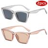 Protective Glasses 2pcs Fashion Cat Eye Sunglasses Women Multi Color Frame Sun Glasses Female Simple Style UV400 Driving Eyewear