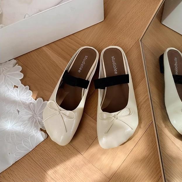 

Grape mother of the same style, irregular mango head French bow with versatile lazy half-drag women s summer shoes 40