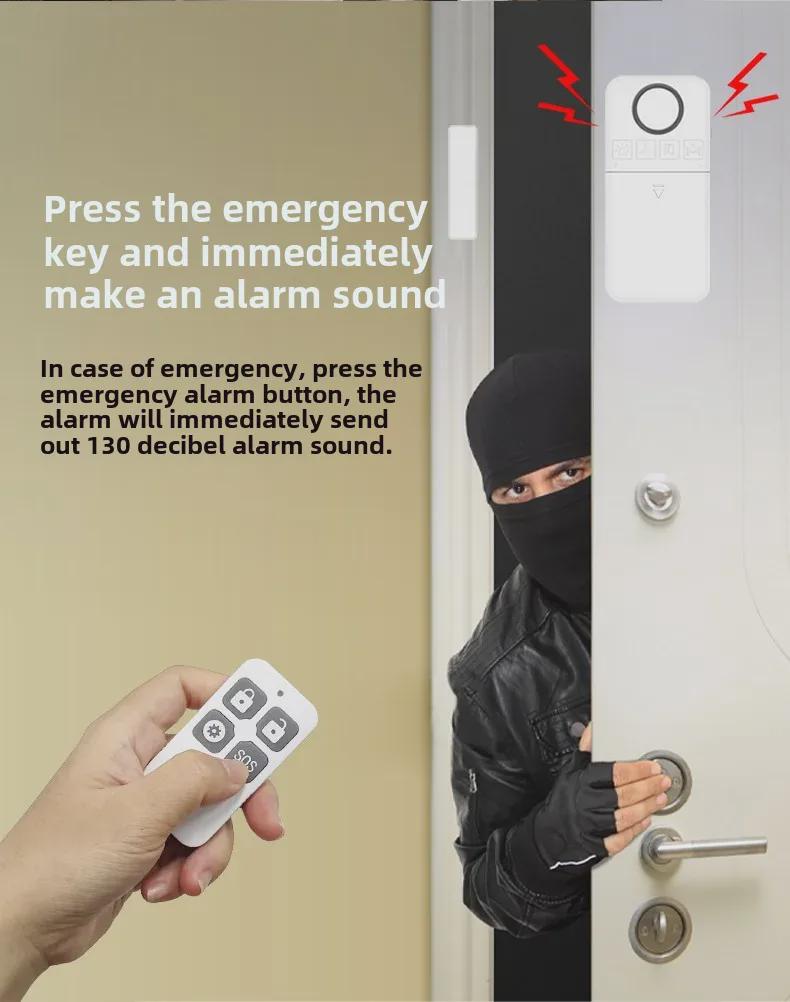 130dB Multi-Function Remote Control Door & Window Magnetic Alarm for Home Security