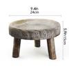 1pcs Wooden Stand For Indoor Plant Round High Stool Modern For Living Room Decorative Mini Wooden Side Table Bonsai Holder
