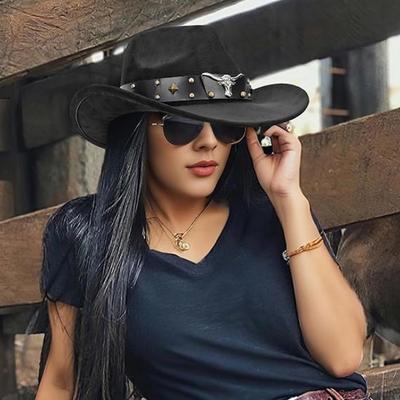 Nový kovbojský klobouk v západním stylu pro muže a ženy Retro klobouk se širokou krempou pro gentlemana Klobouk Cowgirl Jazzové klobouky Letní módní sluneční klobouky