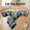 Extended Pet Play Tunnel Three-Way Cat Hiding Cave Funny Cat Hideaway  Playtime