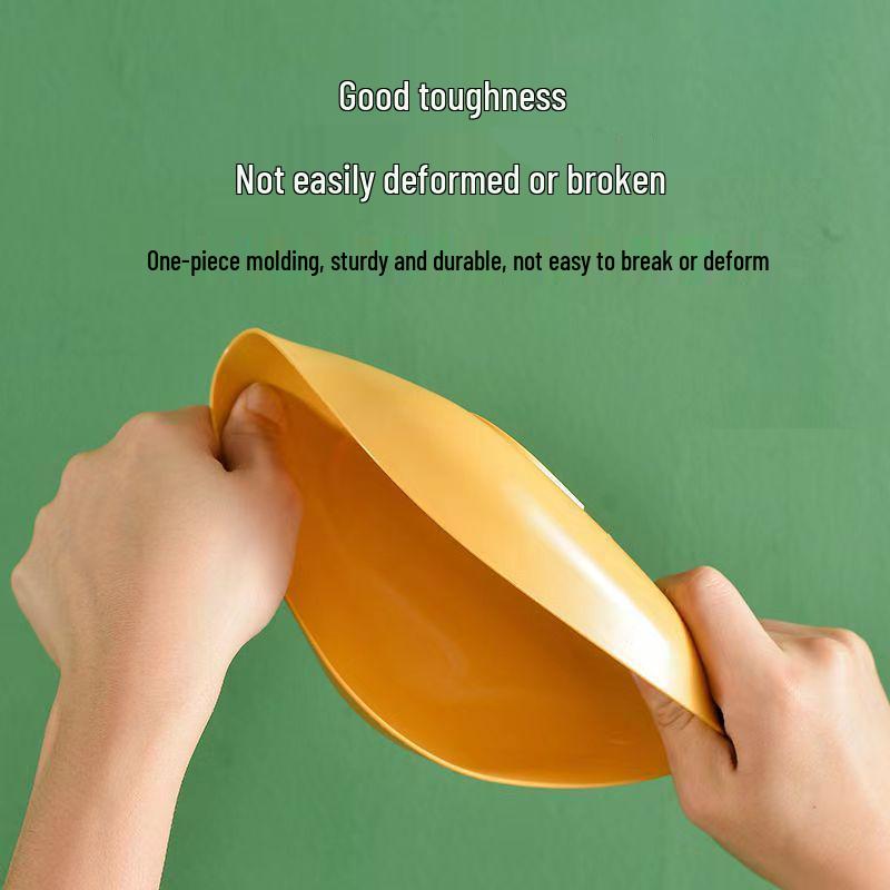 Verdickte Haushaltsknochenplatte mit Sockel - Kunststoff-Gemüseschale & Kleinschalen-Set