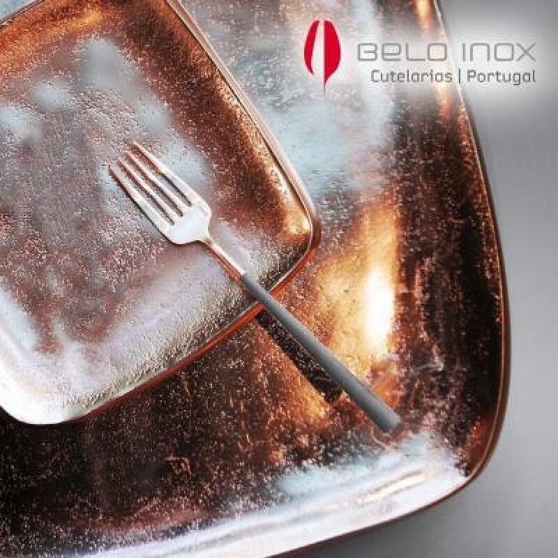 [belo inox] Neo Gray Rose Gold Cake Fork 4P Set