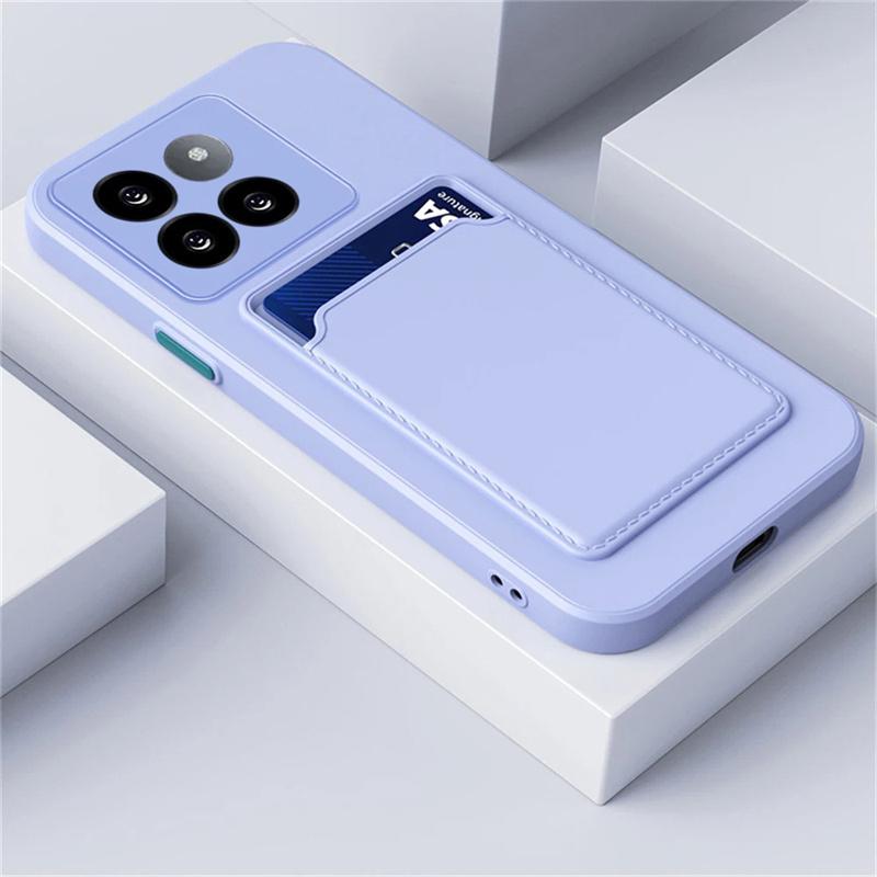 

Leather Silicone Case For Xiaomi Mi 15T Pro 14T 13T 12T 11T 13 11 Lite 5G 13 14 15 Ultra Card Slot Protection Phone Cover For Mi 13 Lite