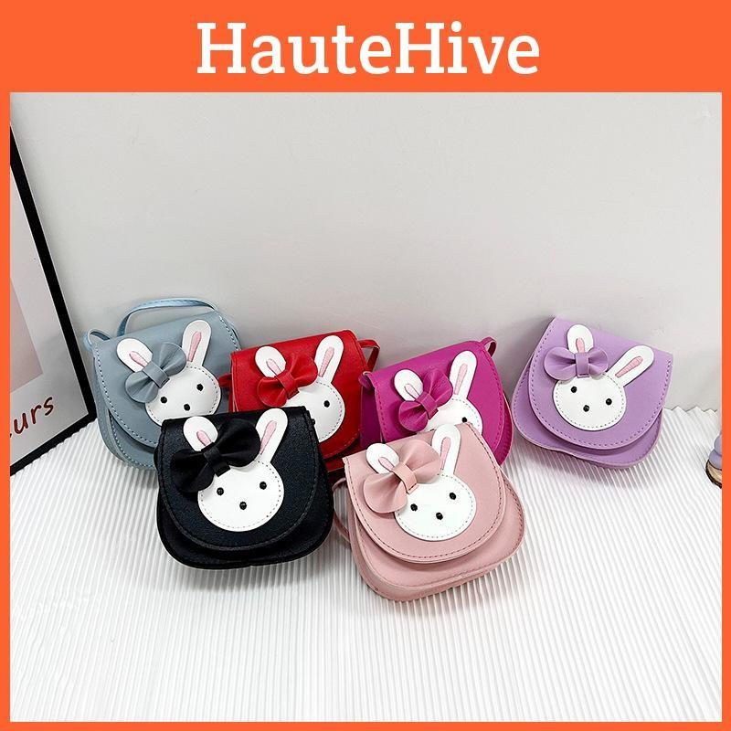 Butterfly Knot Rabbit Pattern Cute Girl Crossbody Bag Child Mini  Accessory Bag