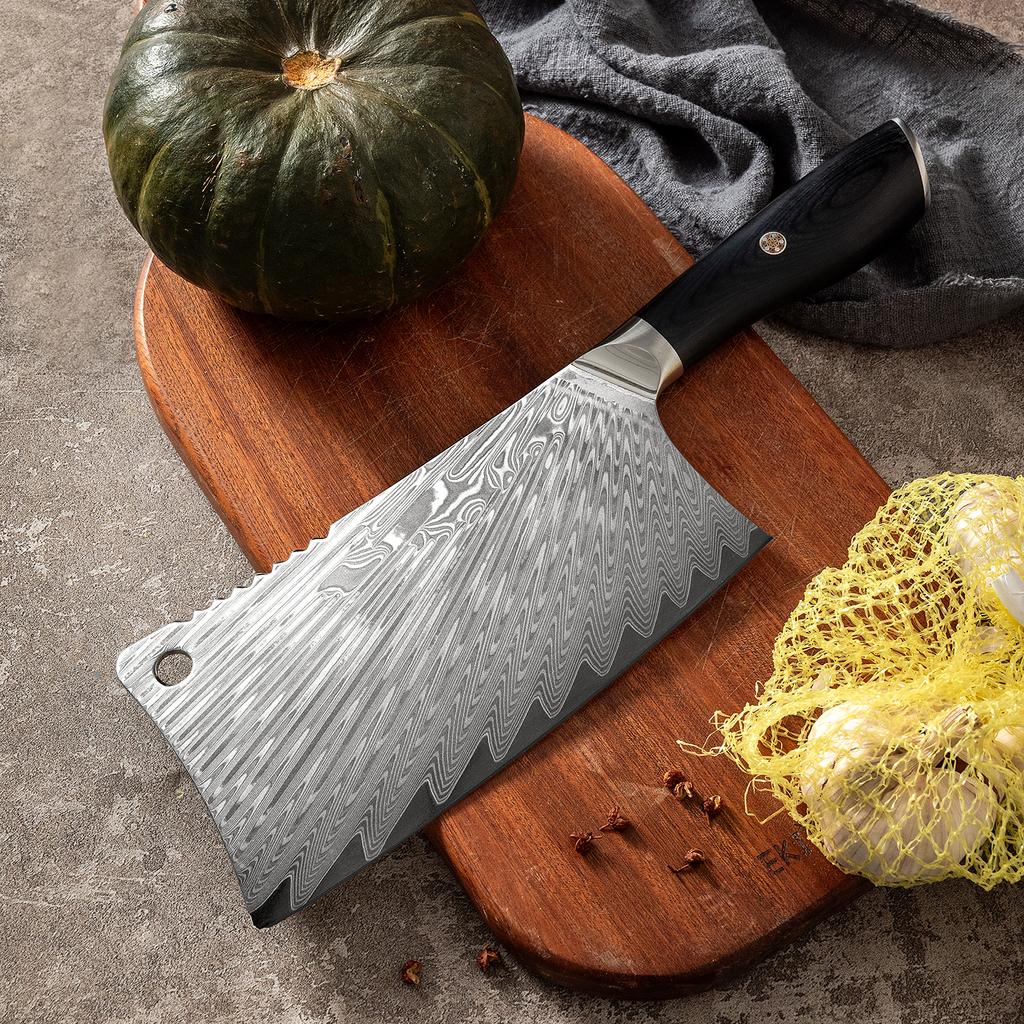 7.5 Inch Chopper Knife 67-layers Damascus Steel 10Cr15Mov Blade G10 Handle Slicing Cleaver Kitchen Knives Meat And Poultry Tools