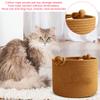 Pet Toy Storage Basket - Cotton Rope with Knot Handles, Color No Embroidery, for and Dog Toys, Treats and Accessories