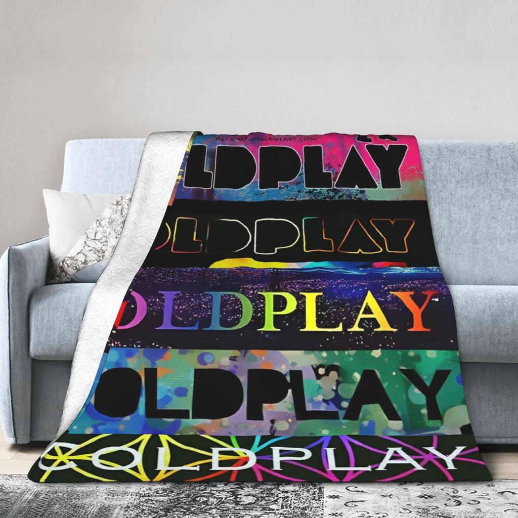 Coldplayed Tour Head Full of Dreams Throw Blanket for Couch Fuzzy Soft Plush Blanket Multiple Sizes Bedspread All Seasons