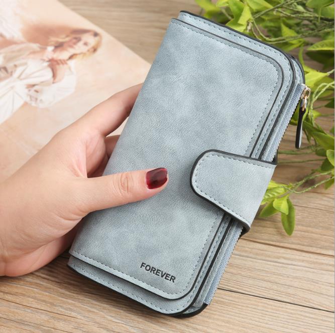 Wallet Women Leather Luxury Card Holder Clutch Casual Women Wallets Zipper Pocket Hasp Ladies Wallet Female Purse