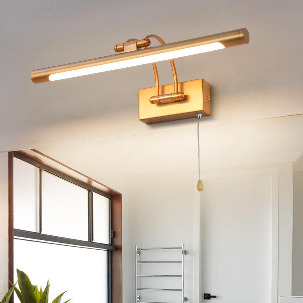 Wantu LED Adjustable American-Style Vanity Light: Waterproof Bathroom Mirror Makeup Fill Light with Swing Arm