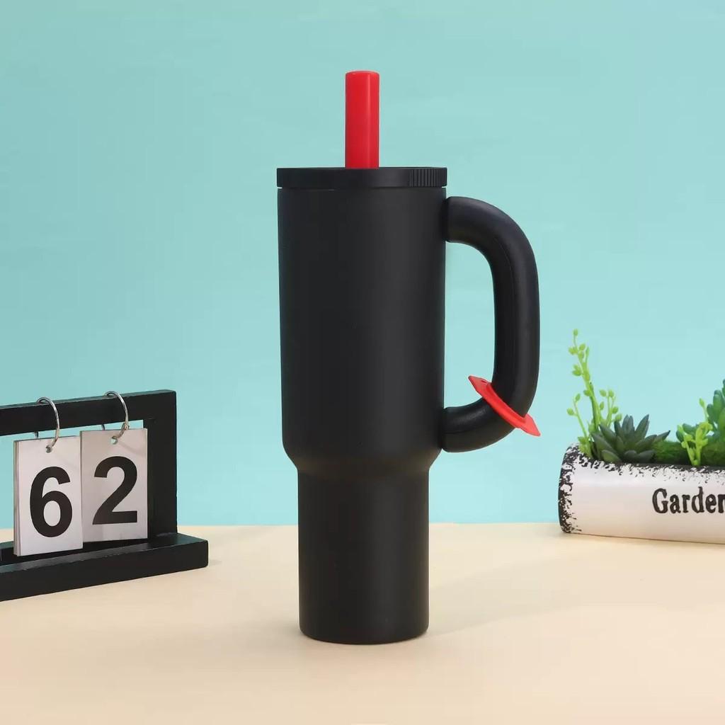 Insulated Travel Mug With Handle And Straw For Outdoor And Car Use