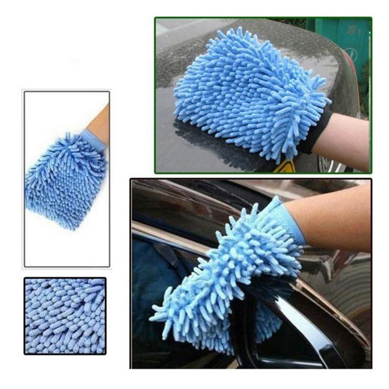 Soft Chenille Microfiber Wash Mitts Car Duster Double Side Cleaning Cloth Wax Detail Accessories Rag Sponge Waterproof