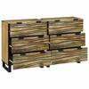 Sideboard Set 2 pcs Natural 120 x 33.5 x 75 cm Solid Mango Wood
