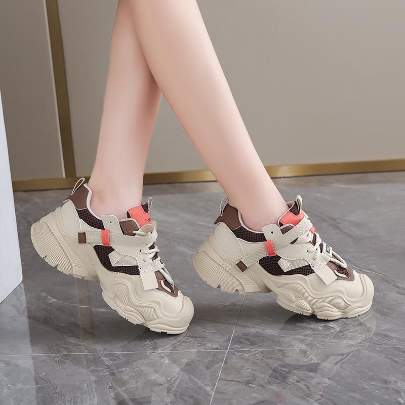 2025 autumn new Korean version breathable dad shoes women ins student casual shoes platform running shoes women CGA681