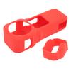Panoramic Camera Silicone Protective Case Lens Cover for Insta360 ONE RS 1in 360 Edition Red