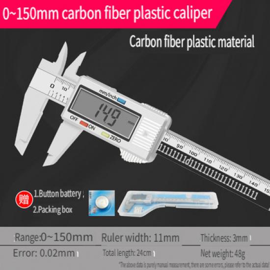 

Plastic Digital Caliper for Jewelry Jade Measurement 0-150mm ±0.02