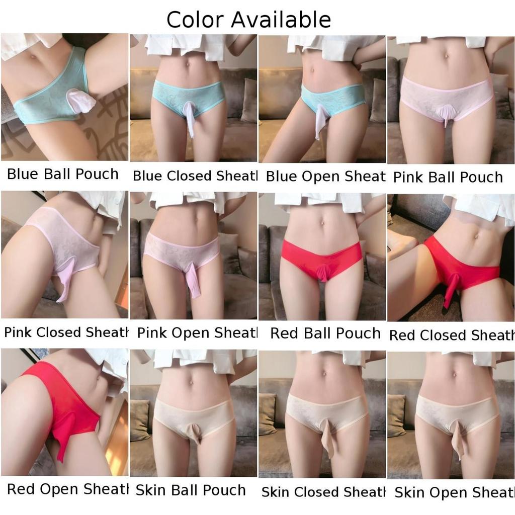 Panties Mens Panties Polyester Sexy Sissy Pouch Blue
