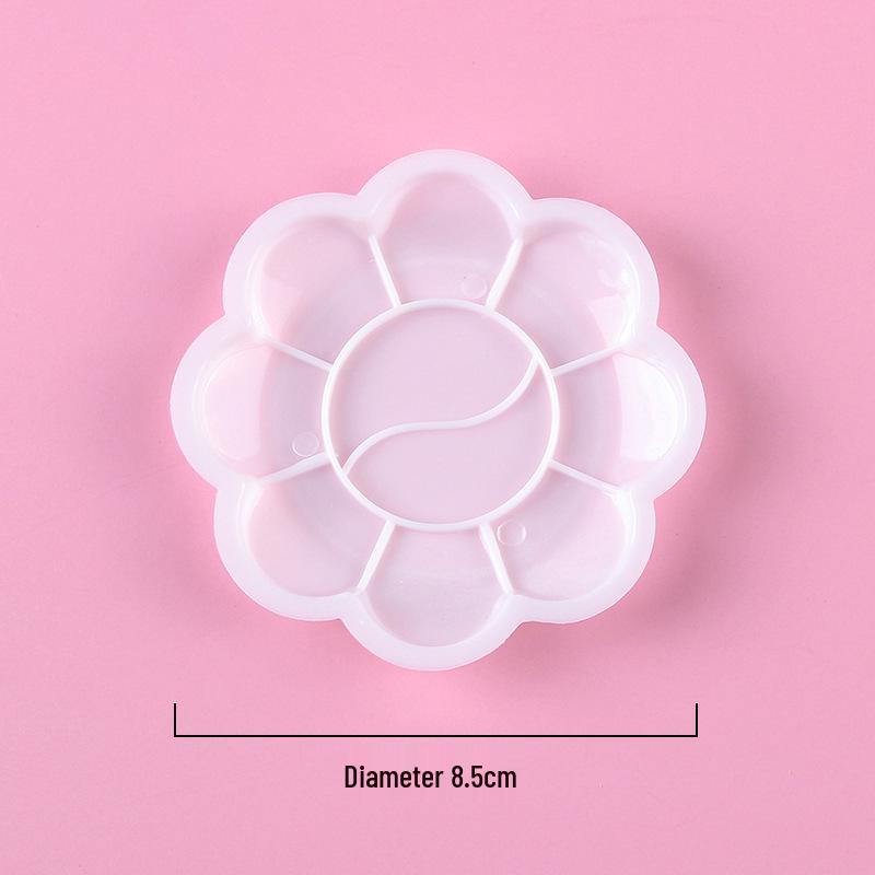Oval Wooden Oil & Tear-off Watercolor Acrylic Painting Palettes - Plum Blossom Design